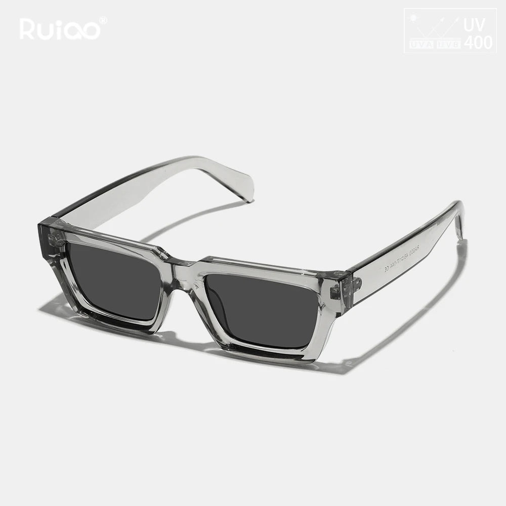 Ruiao 2026 new black classic retro designer branded concave irregular thick frame men women fashion sunglasses