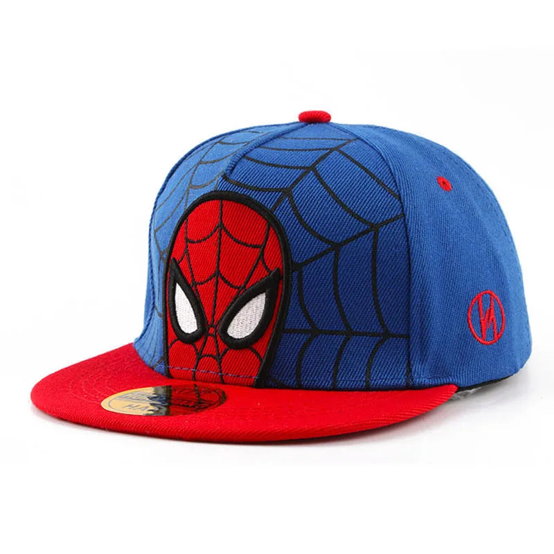 Kids Anime Spiderman Cartoon Baseball Cap Snapback Hat for Toddler Baby Children Spring Summer Adjustable Hip Hop