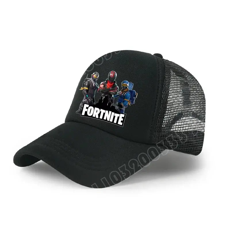 Fortnite Baseball Cap Cartoon Game Printed Hat Kids Summer Breathable Mesh Hat Adjustable Peaked Cap Childrens Birthday Gift