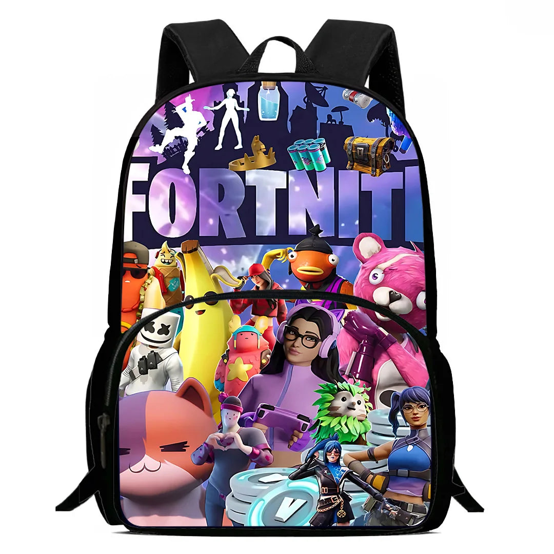 Classic Game FortniteS -lasten reput pojille ja tytöille, oppilaan syntymäpäivälahja, koululaukut, suuri kapasiteetti, retkeilyyn sopiva kestävä reppu