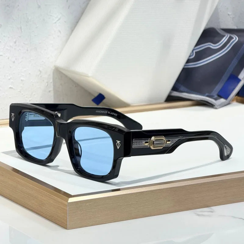 DUSENBERG Square Thick Acetate Sunglasses Handmade Classical Vintage UV400 High Quality for Men Women Optical Glasss with Case
