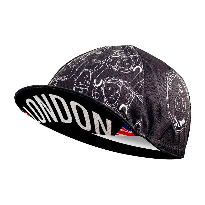 Red Retro Cycling Cap Black Series Most Popular Polyester Cycling Caps Sports Quick Dry Bicycle Hat Men Women Wear Absorb Sweat