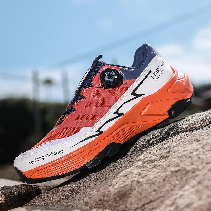 Sneakers til mænd, casual udendørssko, skridsikre, stødabsorberende og alsidige offroad-vandresko med komfortabel, blød sål til løb for mænd