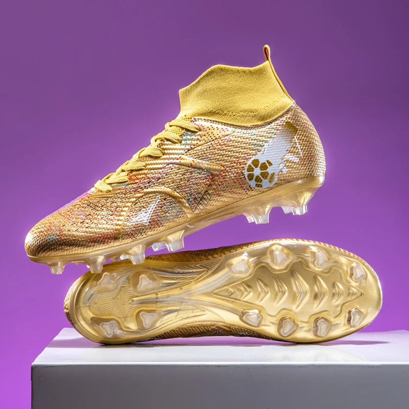 New Men's Football Boots Training Soccer Shoes Breathable Grass Cleats Match Long Spikes Indoor Sneakers Ultralight Drop Shipping