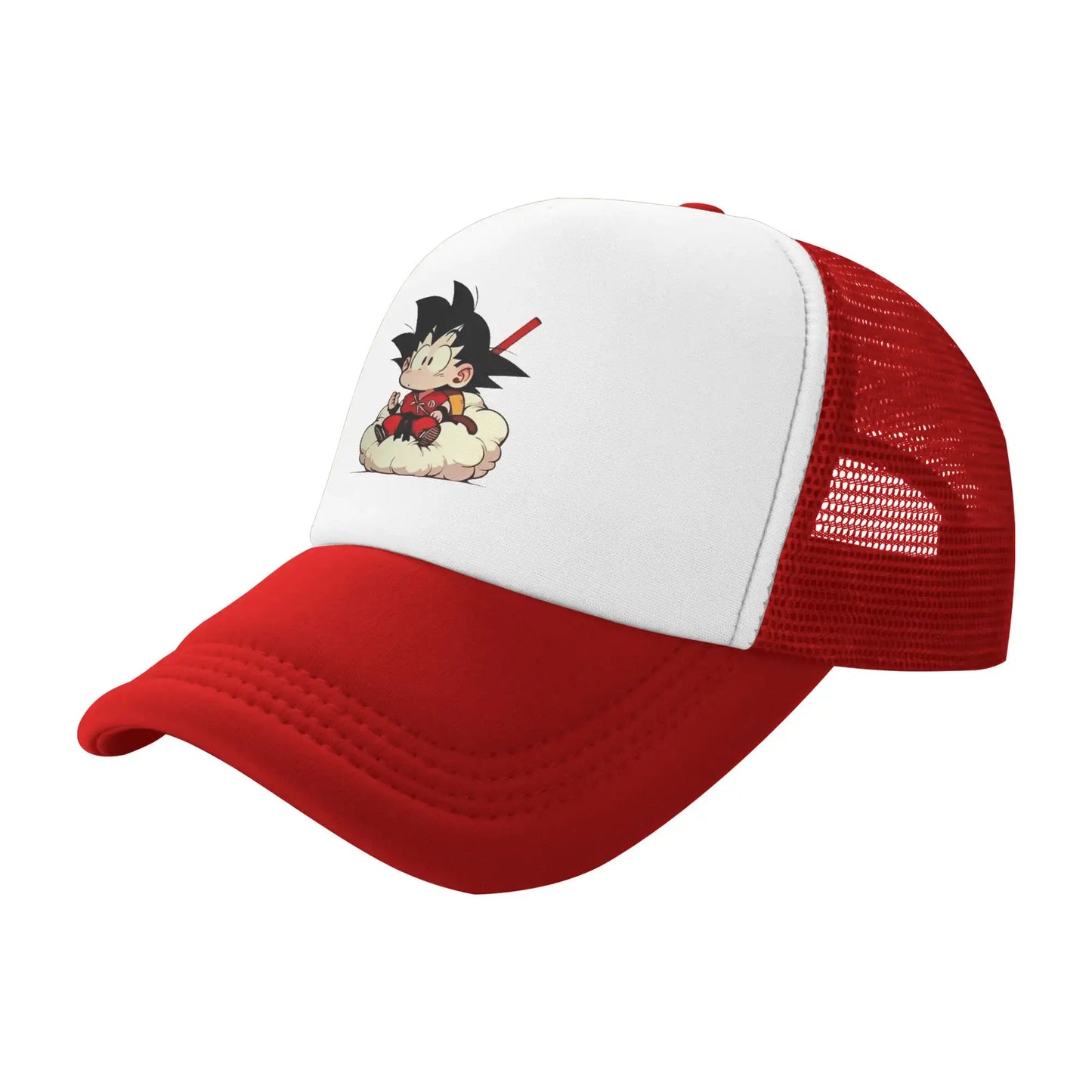 Dragon Ball Kid Buu Trucker Cap Unisex Hats Sun Caps Trucker Cap Adjustable Polyester Mesh Baseball Cap Summer, produit gaming premium Fraquane