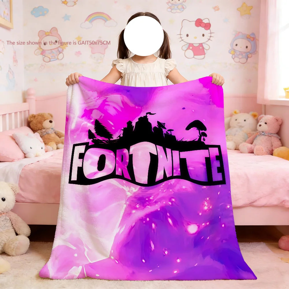 F-Fortnite Logo Game Decke – weiche Kuscheldecke für Picknick, Bett, Sofa, Zuhause und Schlafzimmer, gemütlich warm und komfortabel