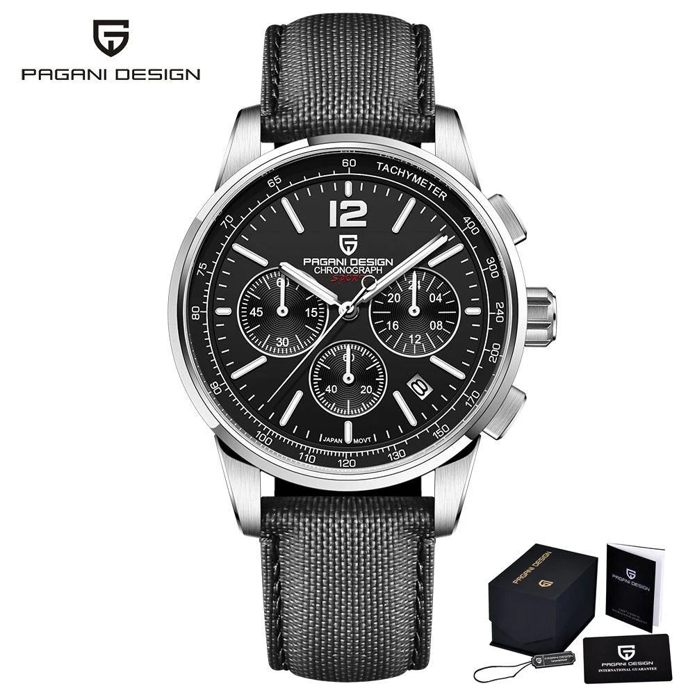 PAGANI DESIGN 2026 New Luxury Fashion Casual Men Quartz Watches VK63 100M Water Resistant Sapphire Glass Stainless Steel Watches