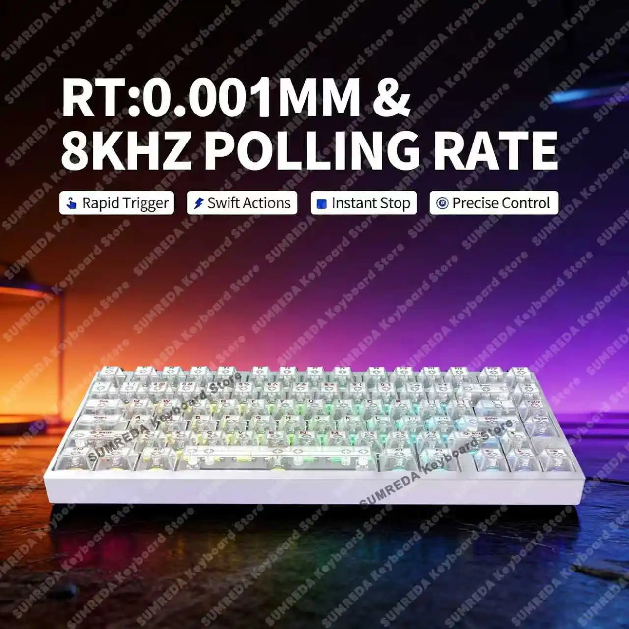 IROK MG75 PRO MG75 Max Magnetic Gaming Mechanical Keyboard RT0.001mm 8K 0.125ms Delay Aluminium RGB Hot Swap Wired Game Keyboard