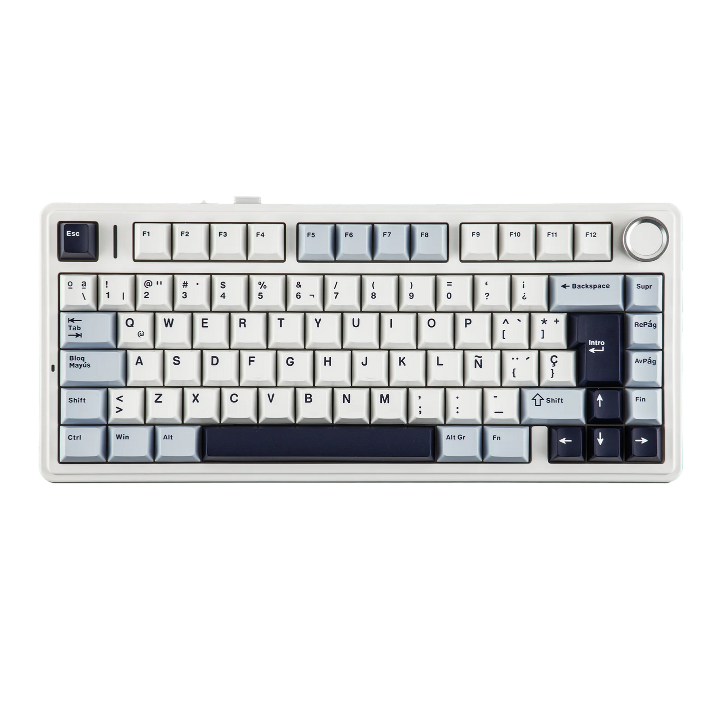 EPOMAKER AULA F75 ISO-ES 75% Spanish QWERTY Hot-Swap Gasket-Mounted Wired/Bluetooth/2.4GHz Wireless Mechanical Gaming Keyboard RGB Backlight