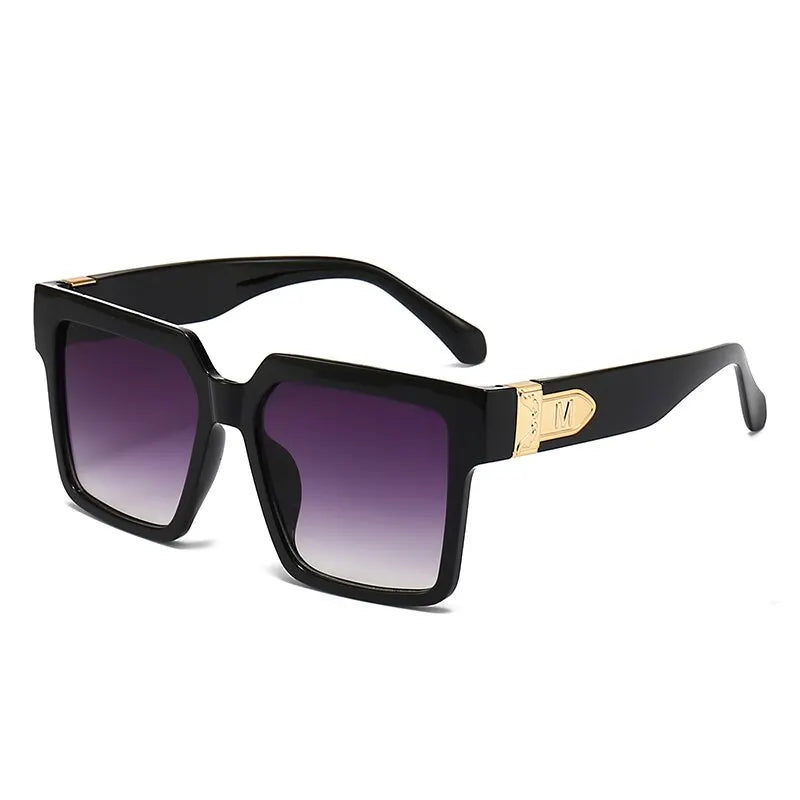 New Luxury Brand Designer Square Oversized Sunglasses Men Women 2024Fashion Thick Frame Glasses Mens UV400 Male Celebrity