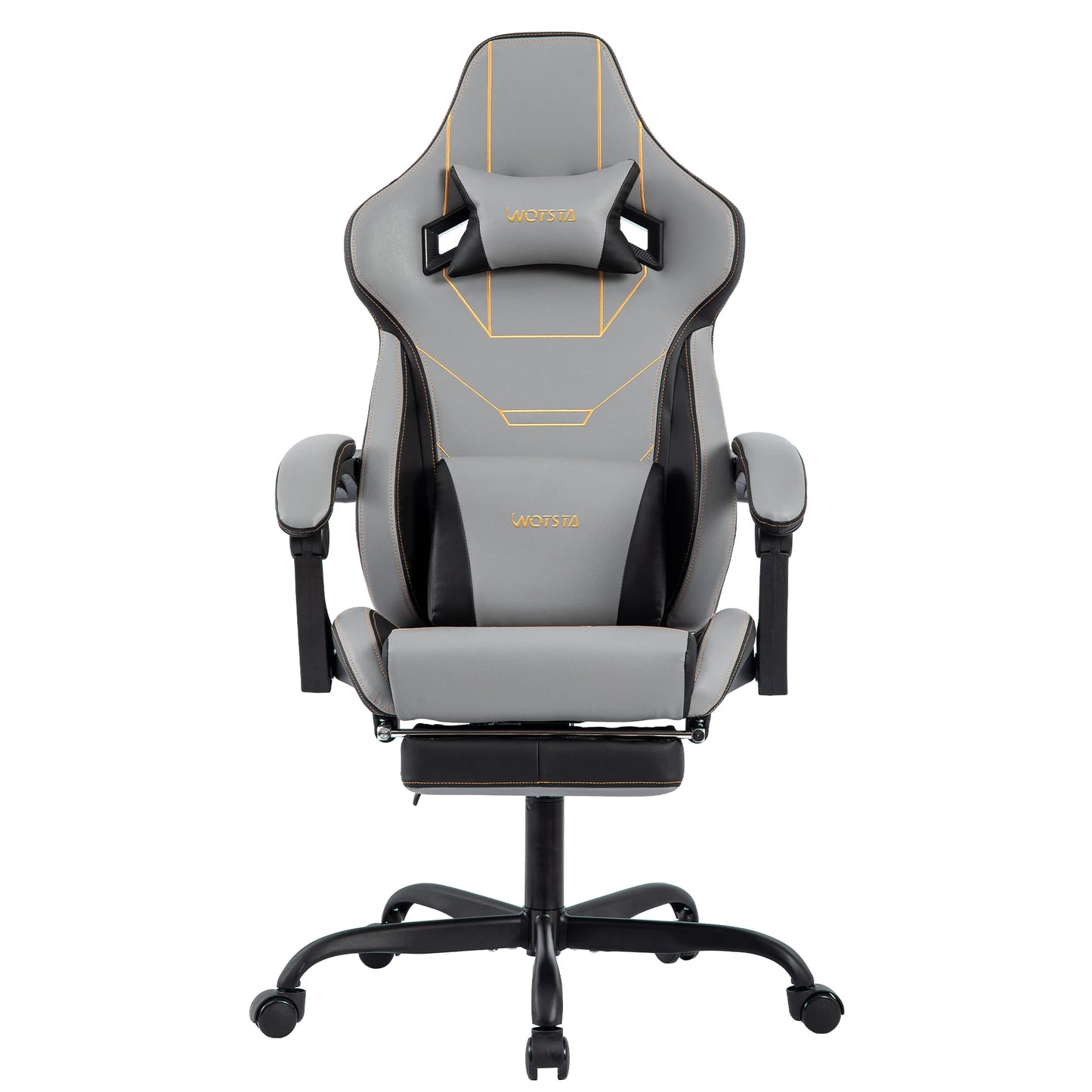 WOTSTA Gaming Chair Ergonomic Gaming Chair Office Chair with Footrest Racing Computer Chair Height Adjustable Padded Computer Chair