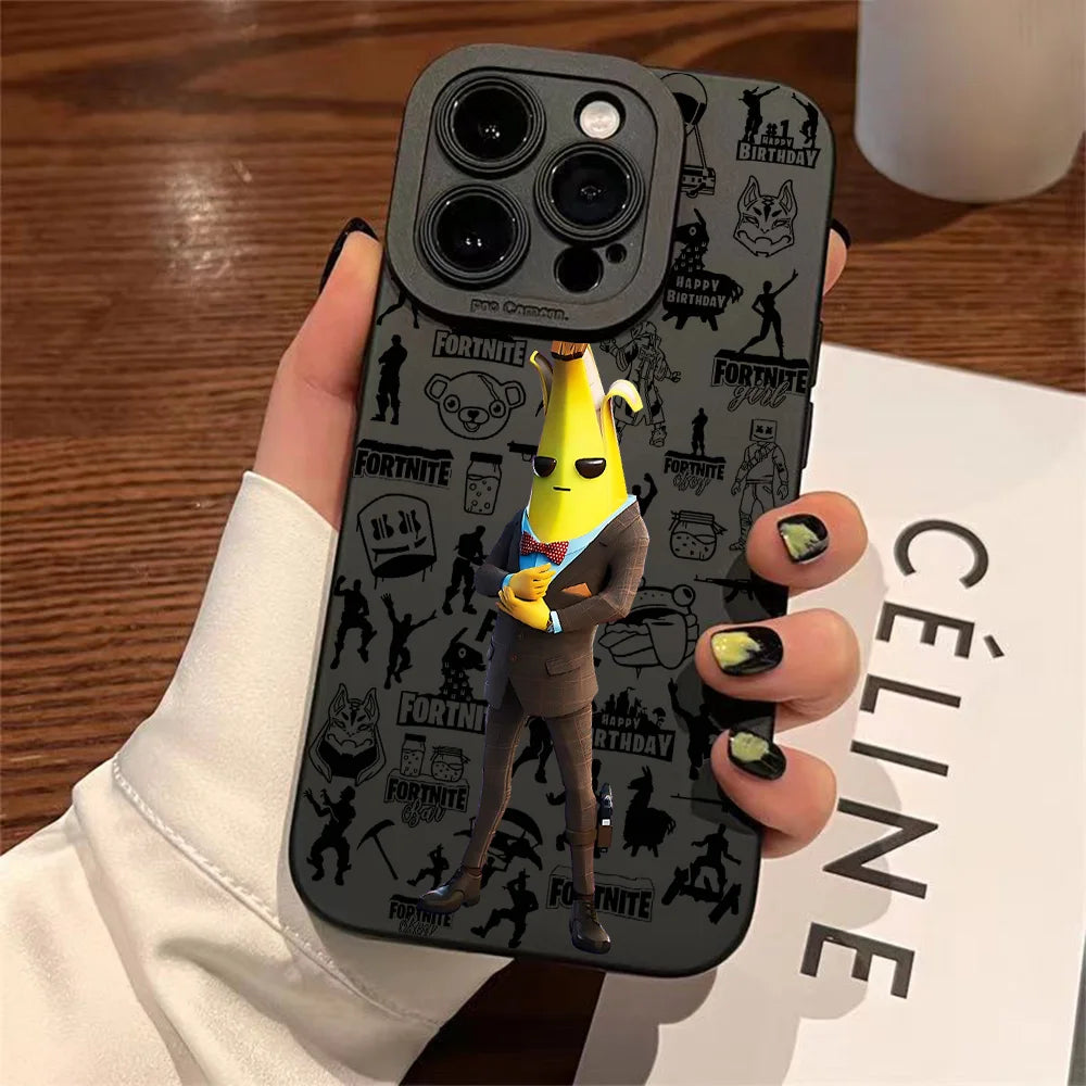 Hot Game F-Fortnites Phone Case for IPhone 17e 17 16e 16 15 14 13 12 11 Air Pro Max X XR XSMax 8 7 Plus Soft Silicone Back Cover