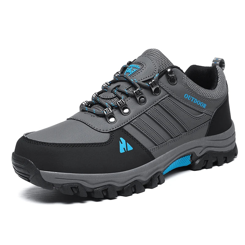 Men's Hiking Shoes outdoor waterproof Leather Anti Slip Comfortable Hunting Walking Shoes Wear-resistant Casual Sneakers