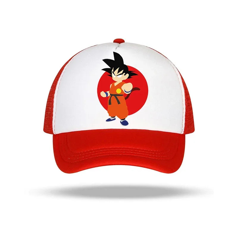 Dragon Ball Peaked Cap for Boy Goku Anime Print Hat Kid & Adult Caps Breathable Summer Hats Fashion Cartoon Costume Matching Hot