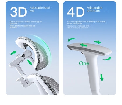UVR Domestic Comfortable Sedentary Breathable Mesh Chair Ergonomic Design Recliner Chair Office Adjustable Lumbar Support Chair