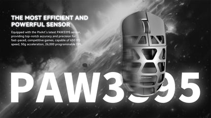 ATTACK SHARK R3 Magnesium Alloy Gaming Mouse 8K Wireless Superlight Mouse, PAW3395 Sensor, 26000 DPI, 8000Hz Polling Rate, Bluetooth, 2.4G & Wired Gaming Mouse