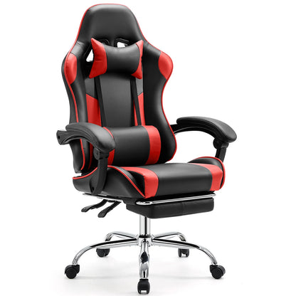 JHK Ergonomic Racing Gaming Chair with Lumbar Support, Adjustable PU Leather Computer Chair, Swivel Office Gaming Chair with Headrest & Armrests