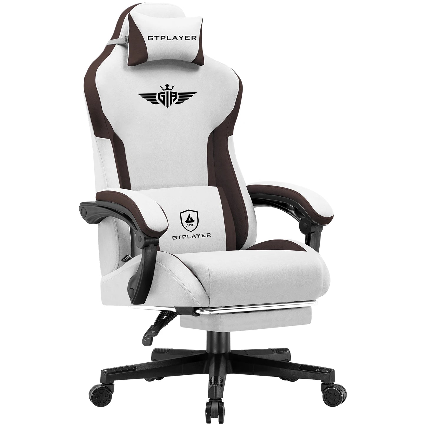 GTPLAYER Gaming Chair, Fabric Lumbar Support Ergonomic Gamer Chair PC Chair with Widened Backrest