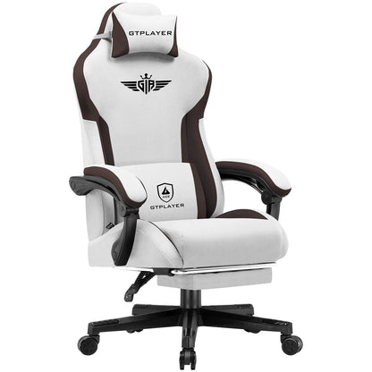 GTPLAYER Gaming Chair, Fabric Lumbar Support Ergonomic Gamer Chair PC Chair with Widened Backrest