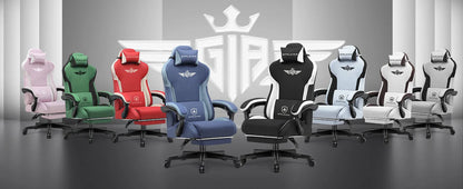 GTPLAYER Gaming Chair, Fabric Lumbar Support Ergonomic Gamer Chair PC Chair with Widened Backrest