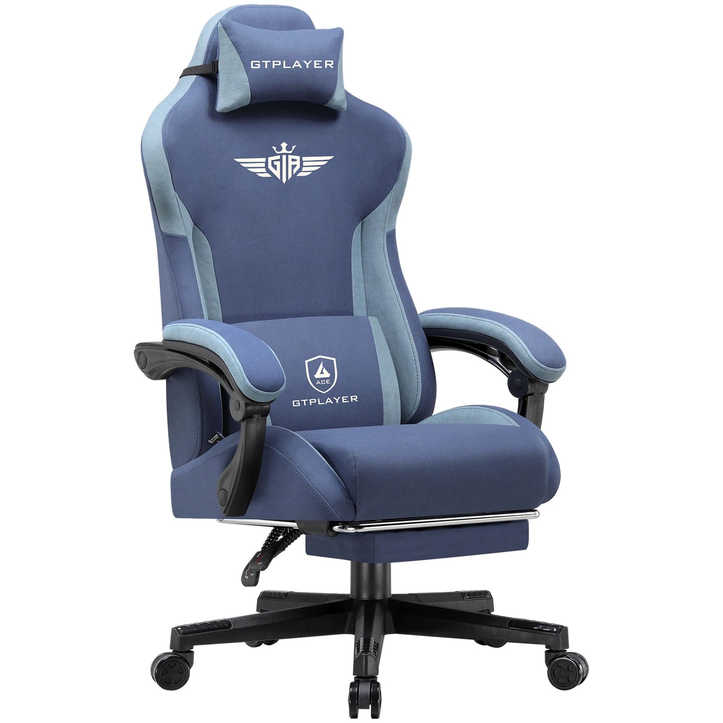 GTPLAYER Gaming Chair, Fabric Lumbar Support Ergonomic Gamer Chair PC Chair with Widened Backrest