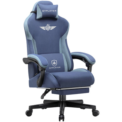 GTPLAYER Gaming Chair, Fabric Lumbar Support Ergonomic Gamer Chair PC Chair with Widened Backrest
