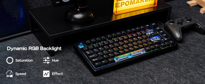 EPOMAKER HE80 75% Layout QWERTY US Tastiera meccanica magnetica cablata Hot-Swap Creamy Gasket con effetto Hall, DKS SOCD per PC/Mac