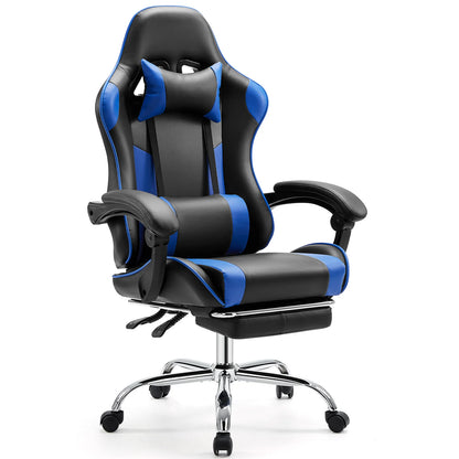 JHK Ergonomic Racing Gaming Chair with Lumbar Support, Adjustable PU Leather Computer Chair, Swivel Office Gaming Chair with Headrest & Armrests
