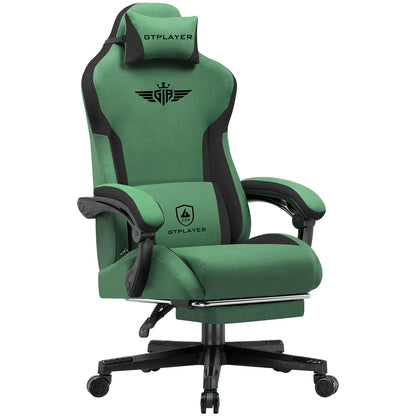 GTPLAYER Gaming Chair, Fabric Lumbar Support Ergonomic Gamer Chair PC Chair with Widened Backrest