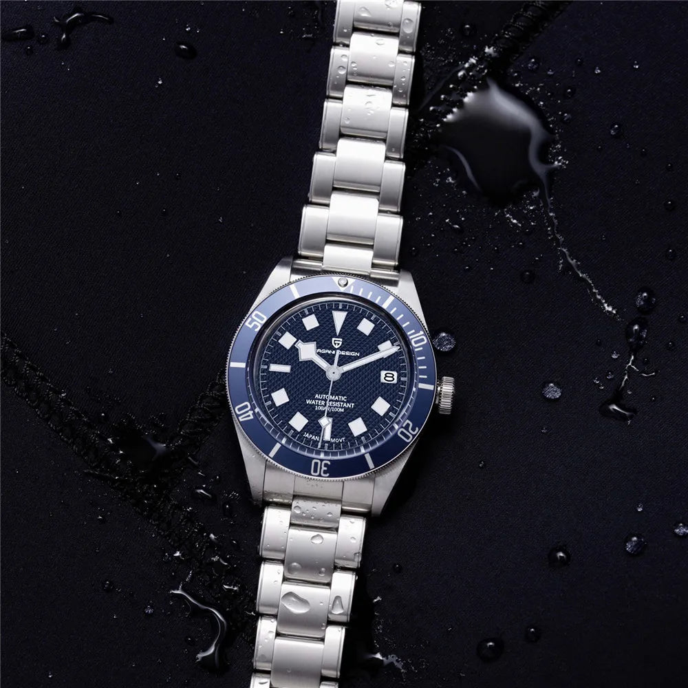 PAGANI DESIGN BB58 Steel Men's Mechancial Wrist Watches Luxury Automtaic Watch For Men AR Sapphire mirror Sport Waterproof Watch