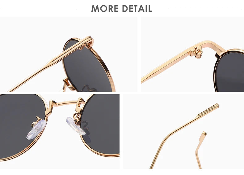 Fashion Round Vintage Sunglasses Women Men Gradient Sun Glasses For Female Retro Alloy Eyeglasses Gafas De Sol Shades