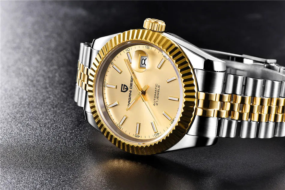 PAGANI DESIGN 40MM Men Mechanical Watch Top Luxury Japan Movement Automatic Watch Sport Stainless Steel Waterproof Men Watches