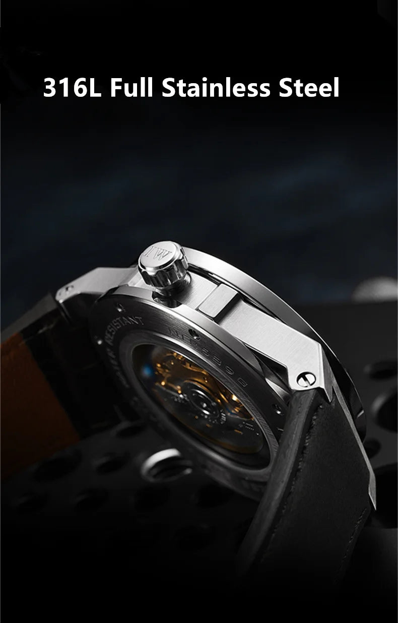 Carnival IW Mechanical Watch For Men Brand Luxury Automatic Men Watches MIYOTA or NH36 Sapphire Luminous Waterproof Reloj Hombre
