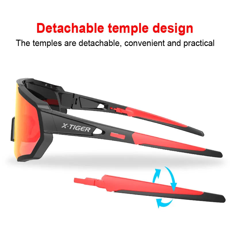 X-TIGER Cycling Glasses Polarized Glasses Bike Eyewear Sports Men's Photochromic Sunglasses MTB Road Bicycle Goggles 3/5 Lens