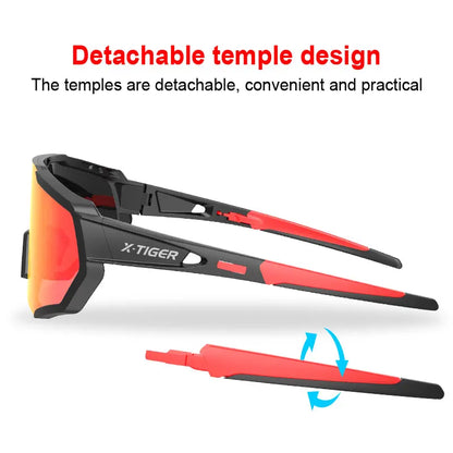 X-TIGER Cycling Glasses Polarized Glasses Bike Eyewear Sports Men's Photochromic Sunglasses MTB Road Bicycle Goggles 3/5 Lens