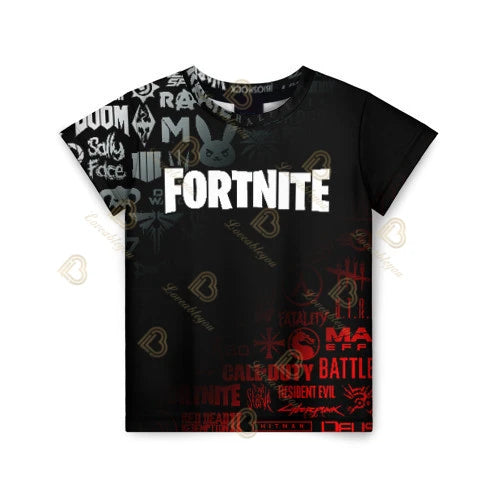 Tricou casual pentru copii Summer Fashion Fortnite Mascot, imprimeu 3D, unisex, pentru băieți și fete, îmbrăcăminte pentru copii, top T-shirt