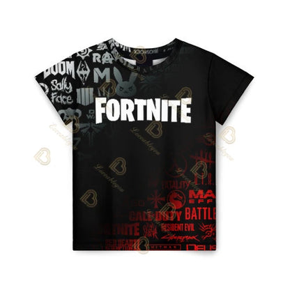 Tricou casual pentru copii Summer Fashion Fortnite Mascot, imprimeu 3D, unisex, pentru băieți și fete, îmbrăcăminte pentru copii, top T-shirt