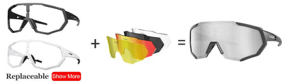 X-TIGER Cycling Glasses Polarized Glasses Bike Eyewear Sports Men's Photochromic Sunglasses MTB Road Bicycle Goggles 3/5 Lens