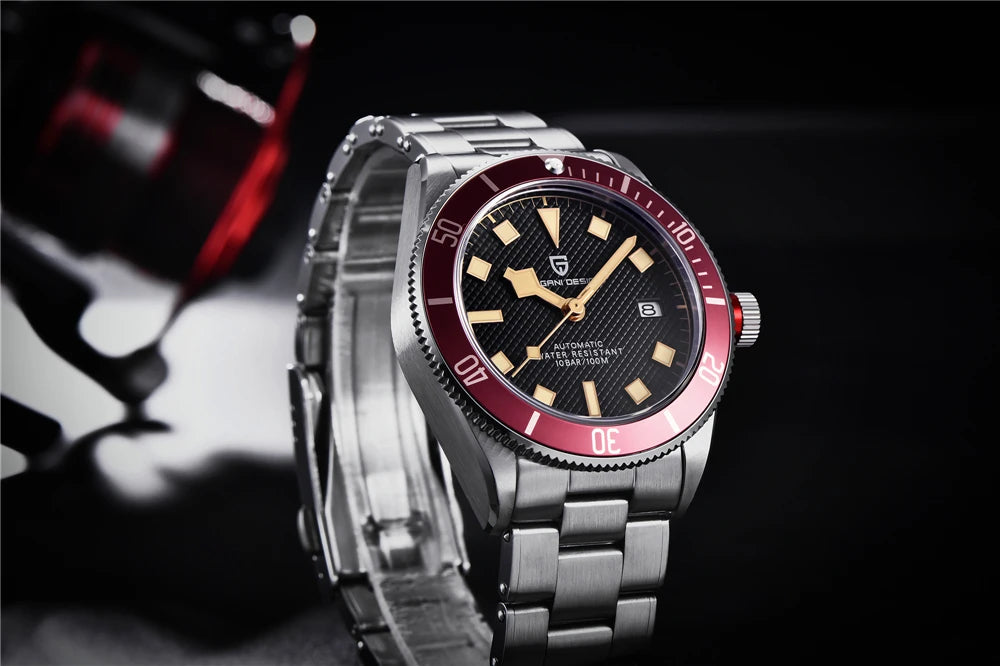 PAGANI DESIGN BB58 Steel Men's Mechancial Wrist Watches Luxury Automtaic Watch For Men AR Sapphire mirror Sport Waterproof Watch