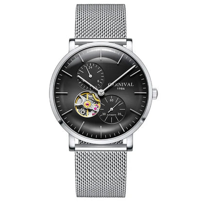 Montre mécanique pour homme Carnival – Montre-bracelet automatique de luxe avec verre saphir