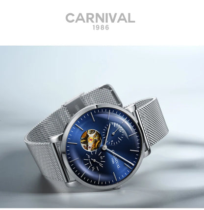 Montre mécanique pour homme Carnival – Montre-bracelet automatique de luxe avec verre saphir