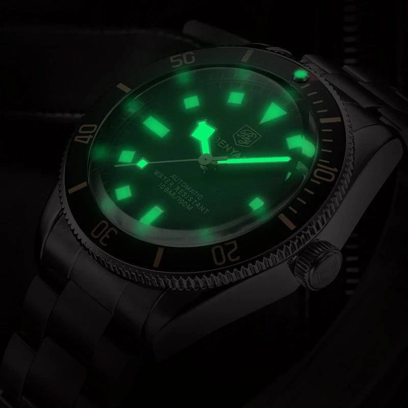 BENYAR Men's Watches Mechanical Automatic Watch BB58 Sport Watch For Men 2026 Stainless Steel Waterproof Business Luminous Clock