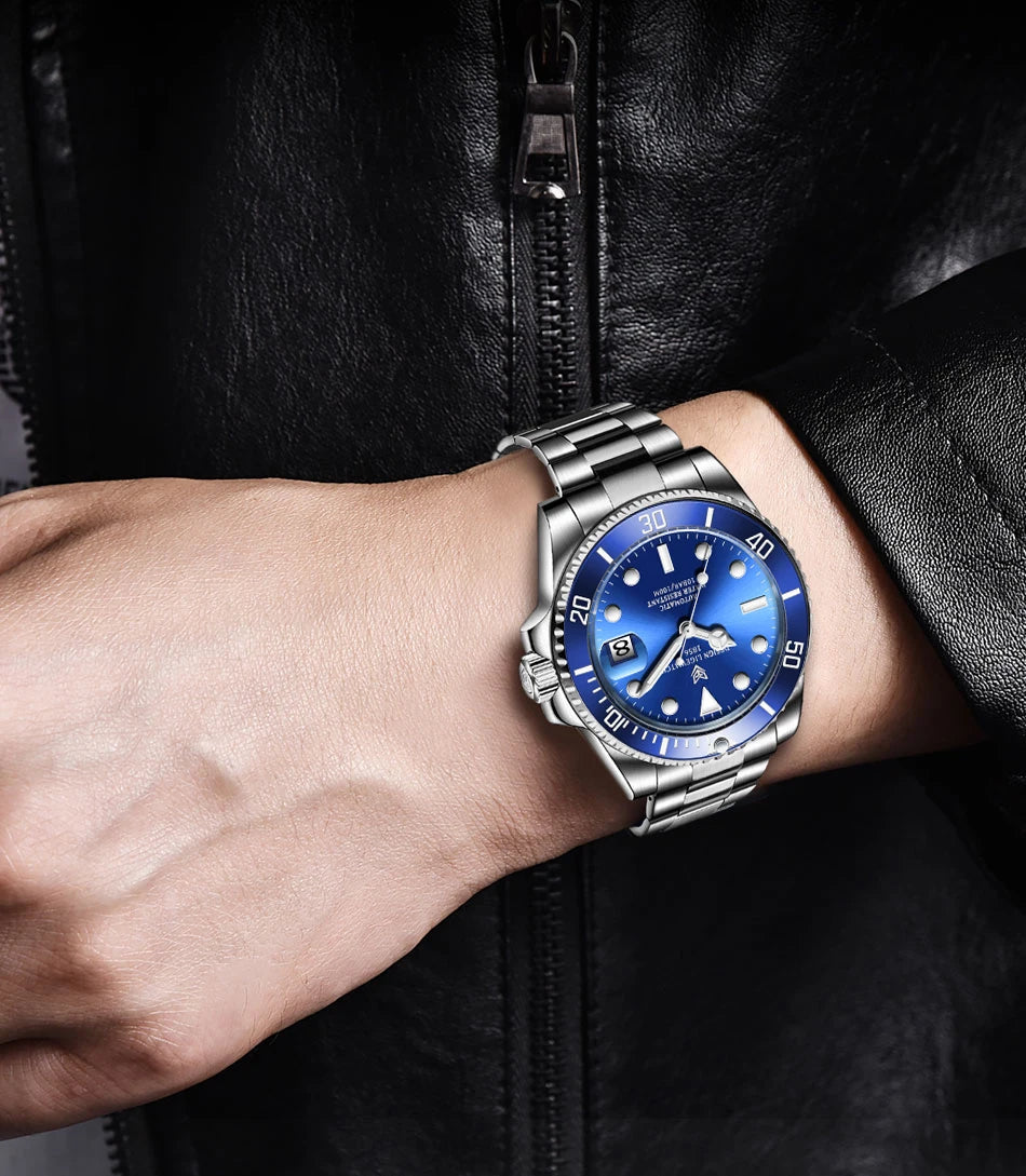 LIGE New Fashion Men's Mechanical Wristwatches Business Watch Men Waterproof Sport Automatic Watch For Men Relogios Masculino