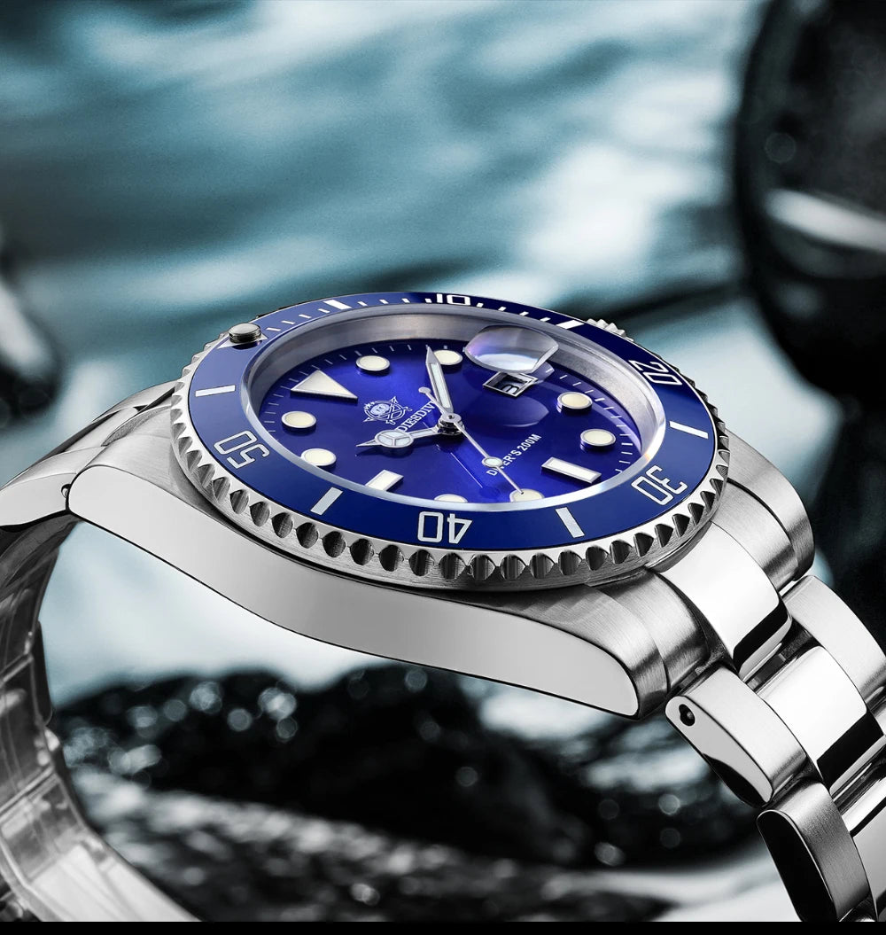 ADDIESDIVE Watch Men's Waffle Strap 200m Waterproof Outdoor Sports Watch C3 Super Luminous Quartz Watch  Relogios Masculino