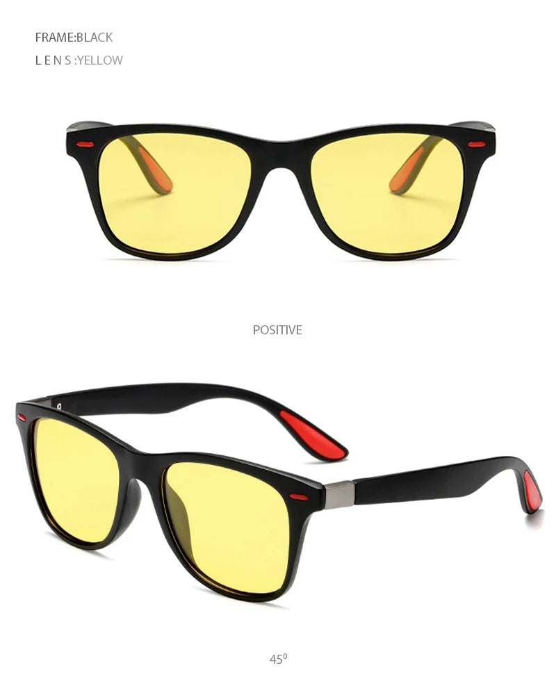 Hot Sale Polarized Sunglasses Men Women Classic Square Plastic Driving Sun Glasses Male Fashion Black Travelling Shades UV400