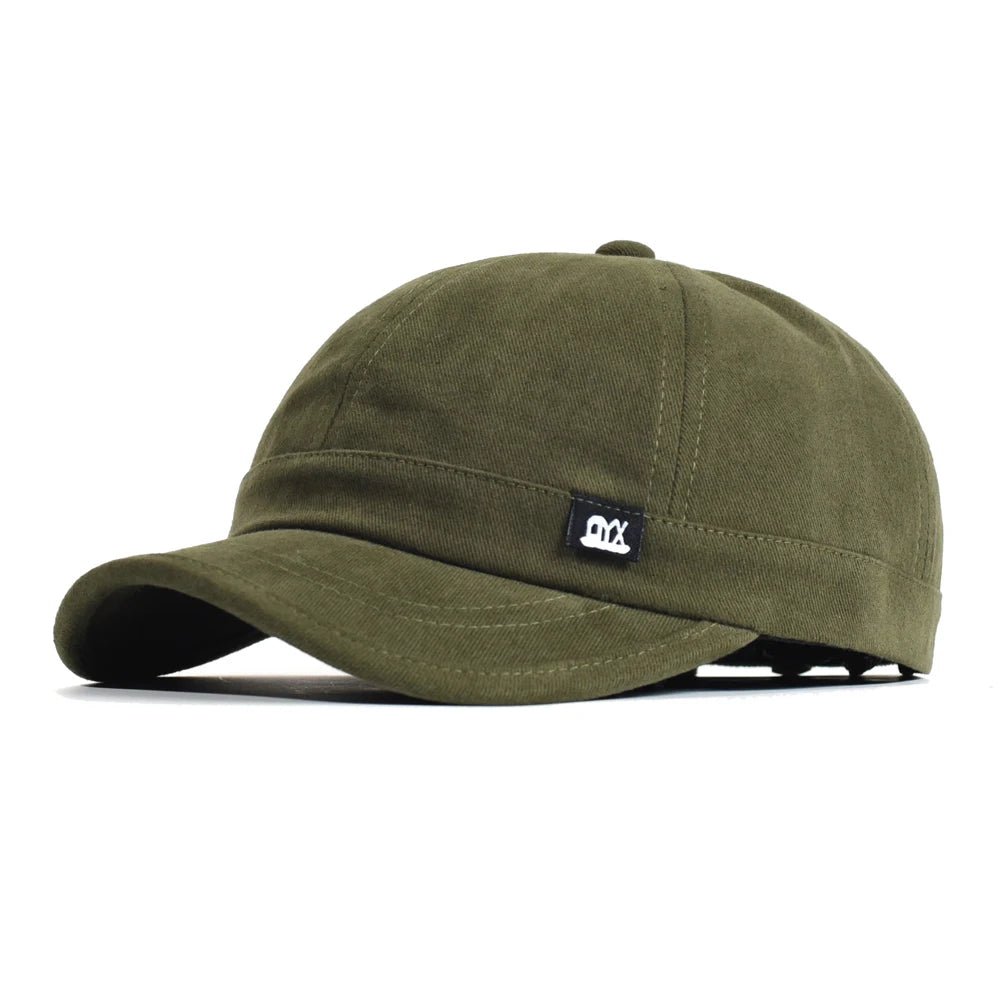 Vintage Short Brim Baseball Cap Cotton Men Women Soft Dad Hat Adjustable Trucker Style Low Profile Caps