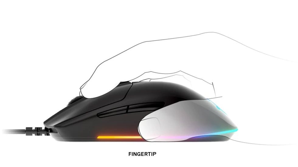 SteelSeries Rival 3 Gaming Mouse - 8,500 CPI TrueMove Core Optical Sensor - 6 Programmable Buttons Brilliant Prism RGB Lighting