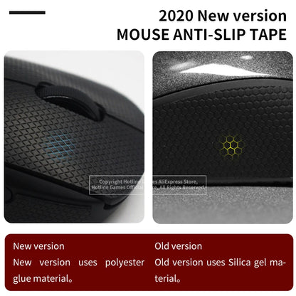 Hotline Games halkfri tejp för mus till Logitech G305 G203 G102 G304, svettresistenta musgrepp, halkfria sidoklistermärken för mus