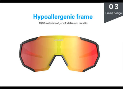 X-TIGER Cycling Glasses Polarized Glasses Bike Eyewear Sports Men's Photochromic Sunglasses MTB Road Bicycle Goggles 3/5 Lens