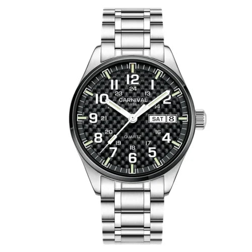 Switzerland Carnival Quartz Watch men 316 Stainless Steel Waterproof Calendar Luminous Military men Watches Reloj Hombre Montre
